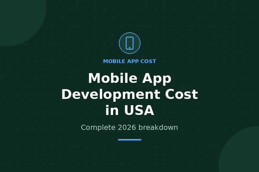 Mobile App Development Cost in USA - Complete 2026 breakdown
