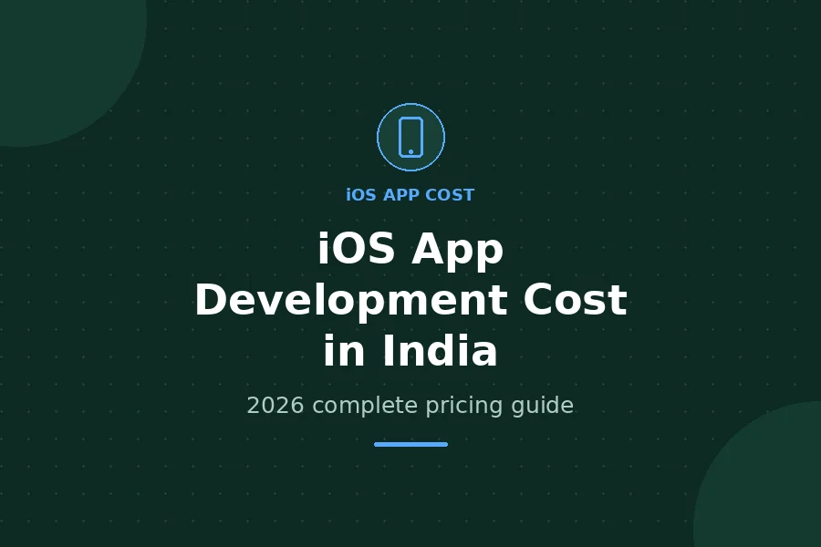 iOS App Development Cost in India - 2026 complete pricing guide