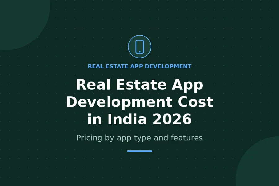 Real estate app development cost in India 2026