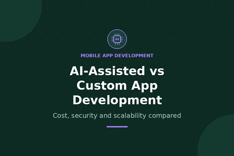 AI-Assisted vs Custom App Development - Cost, security and scalability compared