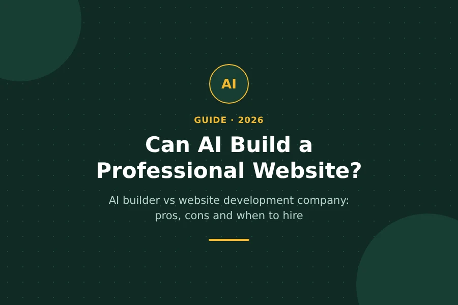 Can AI build a professional website - AI builder vs website development company