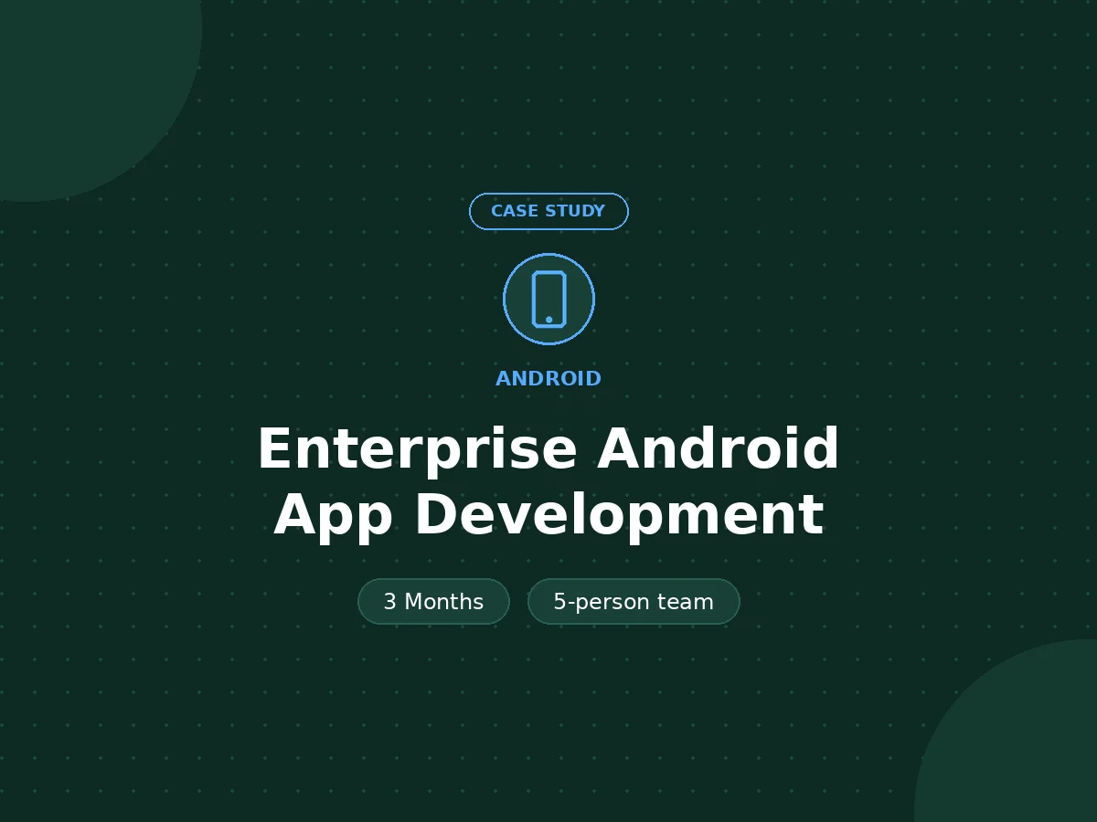 Enterprise Android App Development - Android case study