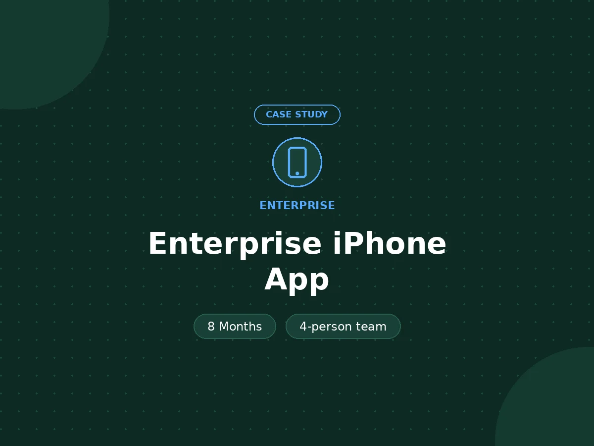 Enterprise iPhone App - Enterprise case study
