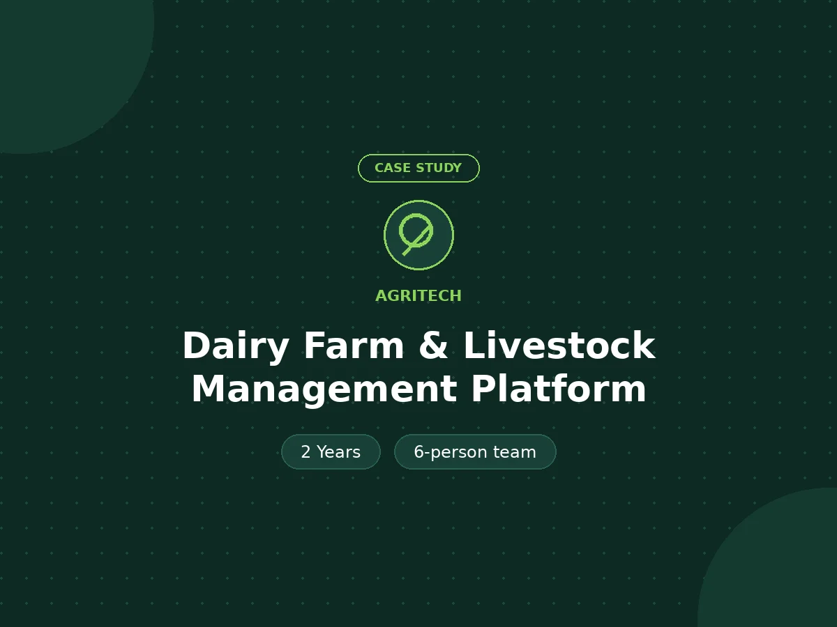 Dairy Farm & Livestock Management Platform - AgriTech case study