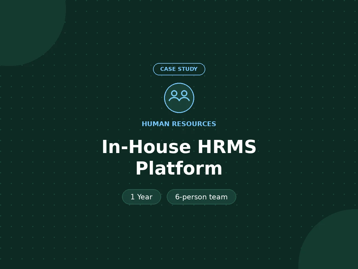 In-House HRMS Platform - Human Resources case study