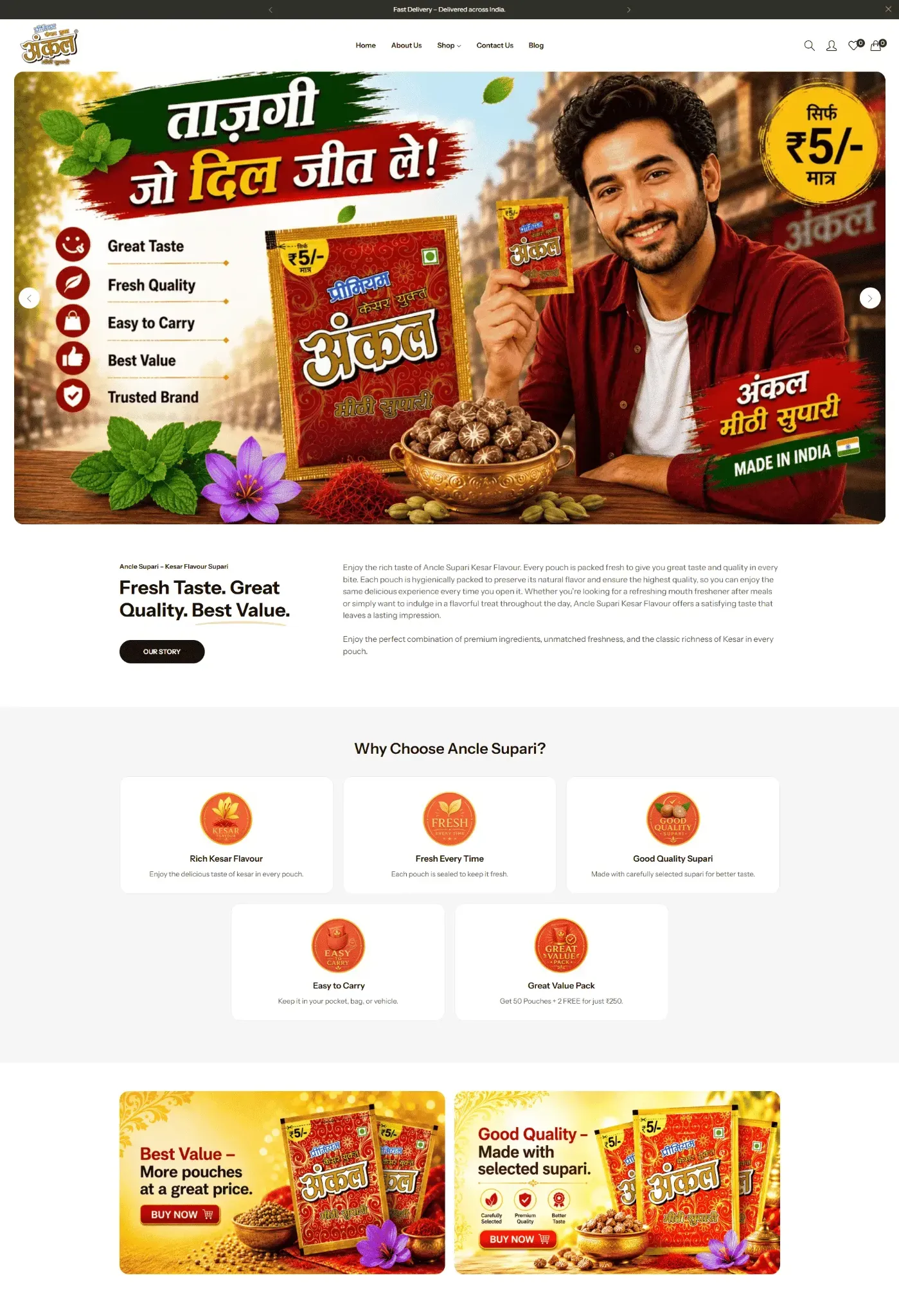 Ancle Supari – Kesar Flavour Supari